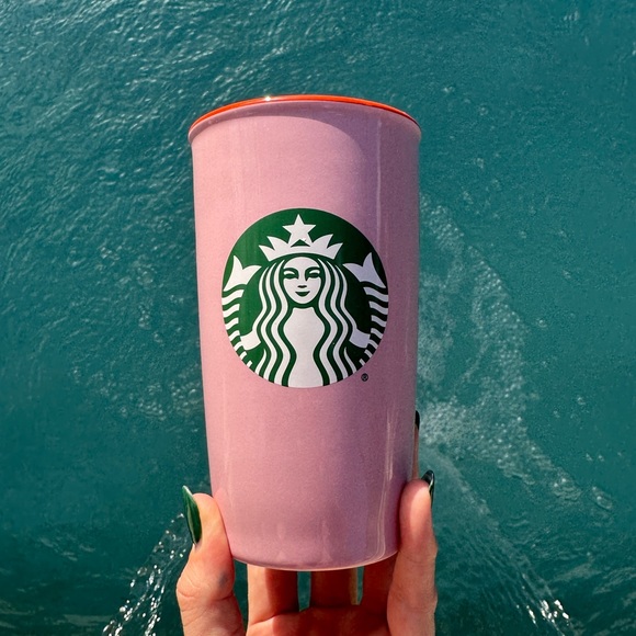 Starbucks Disney World Epcot Pink Minnie Mouse Porcelain Travel Mug - Picture 5 of 5